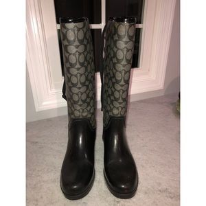 Black Coach Rain boots